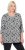 Ulla Popken Graphic Flower A-Line 3/4 Sleeve Tee Soft Light Blue - Tricouri - 