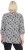 Ulla Popken Graphic Flower A-Line 3/4 Sleeve Tee Soft Light Blue - Tricouri - 