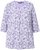 Ulla Popken Graphic Flower A-Line 3/4 Sleeve Tee Lavender - Tricouri - 