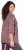 Ulla Popken Mixed Pattern Stripe 3/4 Sleeve Tee Dark Cherry Red - Tricouri - 