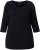 Ulla Popken Flower Epaulet 3/4 Sleeve Top Black - Tricouri imprimate pentru femei - 