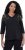 Ulla Popken Feather Beadwork 3/4 Sleeve Top Black - Tricouri imprimate pentru femei - 