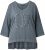 Ulla Popken 87 Applique Oversized Long Sleeve Tee Graphite Grey - Tricouri - 