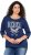 Ulla Popken Rebel 3/4 Sleeve Graphic Tee Ink Blue - Tricouri - 