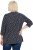 Ulla Popken Gingerbread Print 3/4 Sleeve Tee Navy - Tricouri - 