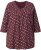 Ulla Popken Gingerbread Print 3/4 Sleeve Tee Plum - Tricouri - 