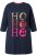 Ulla Popken Ho Ho Ho 3/4 Sleeve Graphic Tunic Tee Navy - Tricouri - 