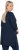 Ulla Popken Ho Ho Ho 3/4 Sleeve Graphic Tunic Tee Navy - Tricouri - 