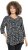 Ulla Popken Ribbon Print 3/4 Sleeve Asymmetric Tee Black - Tricouri imprimate pentru femei - 