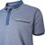 Kam Jeans 5525 Raised Dobby Fabric Polo with Tipping Indigo - Tricouri polo - Tricouri Polo Bărbați Mărimi Mari