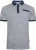 Kam Jeans 5528 AOP Print with Jacquard Collar/Cuffs Polo Navy - Tricouri polo - Tricouri Polo Bărbați Mărimi Mari