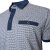 Kam Jeans 5528 AOP Print with Jacquard Collar/Cuffs Polo Navy - Tricouri polo - Tricouri Polo Bărbați Mărimi Mari