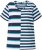 Ulla Popken Mix Stripe Short Sleeve Tee Deep Aqua - Tricouri imprimate pentru femei - 