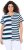 Ulla Popken Mix Stripe Short Sleeve Tee Deep Aqua - Tricouri imprimate pentru femei - 