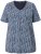 Ulla Popken So Many Dots Tee Navy Blue - Tricouri imprimate pentru femei - 