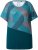 Ulla Popken Quick Drying Geometric Print Short Sleeve Tee Dark Petrol - Tricouri imprimate pentru femei - 