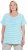 Ulla Popken Palm Tree Embroidered Tee Deep Aqua - Tricouri imprimate pentru femei - 