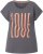 Ulla Popken LOVE Short Sleeve Graphic Tee Graphite Grey - Tricouri imprimate pentru femei - 