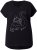 Ulla Popken Metallic Animal Cap Sleeve Graphic Tee Black - Tricouri imprimate pentru femei - 