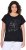 Ulla Popken Metallic Animal Cap Sleeve Graphic Tee Black - Tricouri imprimate pentru femei - 