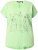 Ulla Popken Metallic Animal Cap Sleeve Graphic Tee Green - Tricouri imprimate pentru femei - 