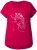 Ulla Popken Metallic Animal Cap Sleeve Graphic Tee Dark Raspberry - Tricouri imprimate pentru femei - 