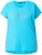 Ulla Popken Metallic Animal Cap Sleeve Graphic Tee Deep Aqua - Tricouri imprimate pentru femei - 