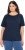 Ulla Popken TRUE Lettering Short Sleeve Tee Navy Blue - Tricouri imprimate pentru femei - 