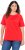 Ulla Popken TRUE Lettering Short Sleeve Tee Neon Red - Tricouri imprimate pentru femei - 