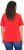 Ulla Popken TRUE Lettering Short Sleeve Tee Neon Red - Tricouri imprimate pentru femei - 