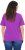 Ulla Popken TRUE Lettering Short Sleeve Tee Purple - Tricouri imprimate pentru femei - 