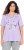 Ulla Popken Metallic Feather Short Sleeve Graphic Tee Lavender - Tricouri imprimate pentru femei - 