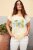 Ulla Popken Striped Short Sleeve Citrus Graphic Tee Sun Yellow - Tricouri imprimate pentru femei - 