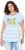 Ulla Popken Striped Short Sleeve Citrus Graphic Tee Light Blue - Tricouri imprimate pentru femei - 