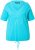 Ulla Popken Ride The Wave Short Sleeve V-Neck Graphic Tee Deep Aqua - Tricouri imprimate pentru femei - 