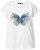 Ulla Popken Free Spirit Butterfly Cap Sleeve Graphic Tee Off-White - Tricouri imprimate pentru femei - 