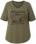 Ulla Popken Beaded Short Sleeve Graphic Tee Olive - Tricouri imprimate pentru femei - 
