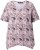 Ulla Popken Half-sleeve A-line V-neck Pointed Hem Animal Pattern T-shirt Pastel Rose - Tricouri imprimate pentru femei - 