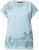 Ulla Popken Textured Paisley Motif Cap Sleeve Tee Light Moss Green - Tricouri imprimate pentru femei - 
