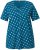 Ulla Popken Tile Print Short Sleeve Pleated Tee Teal - Tricouri imprimate pentru femei - 