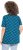 Ulla Popken Tile Print Short Sleeve Pleated Tee Teal - Tricouri imprimate pentru femei - 