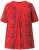 Ulla Popken Letter Print Short Sleeve Tee Red - Tricouri imprimate pentru femei - 