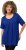 Ulla Popken Essential Front Pleat Tee Cobalt Blue - Tricouri - 