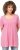 Ulla Popken Essential Front Pleat Tee Light Pink - Tricouri - 
