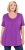Ulla Popken Essential Front Pleat Tee Purple - Tricouri - 