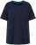 Ulla Popken Piping Accent Functional UVP 50+ Stretch Knit Top Navy Blue - Tricouri - 