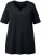 Ulla Popken Essential Notch Neck Stretch Tee Black - Tricouri - 