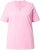Ulla Popken Essential Notch Neck Stretch Tee Pink - Tricouri - 