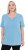 Ulla Popken Essential Notch Neck Stretch Tee Light Teal - Tricouri - 