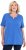Ulla Popken Essential Notch Neck Stretch Tee Peacock Blue - Tricouri - 